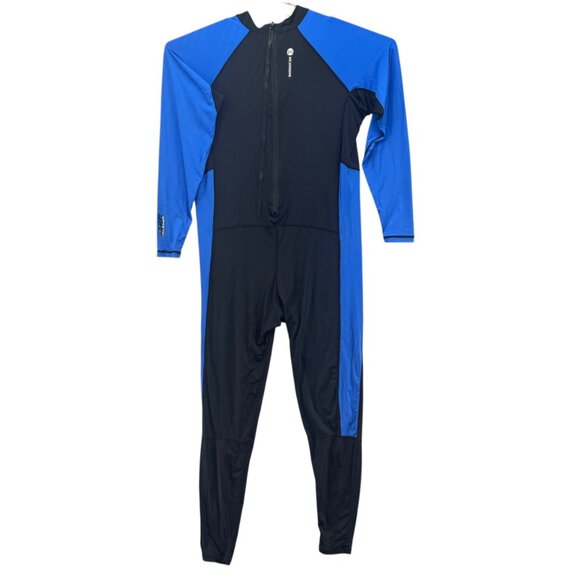 Slinx Ultra Smooth Wetsuit Skinsuit Mens Blue Black Dive Swim Rash Guard Sz 3XL - Picture 1 of 11